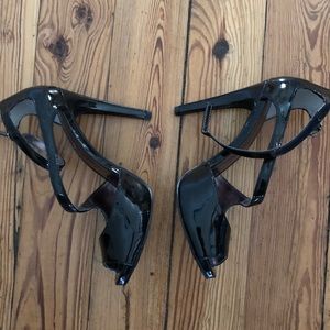 Audrey Brooke Peep Toe Heels Ankle Strap (LIKE NEW)